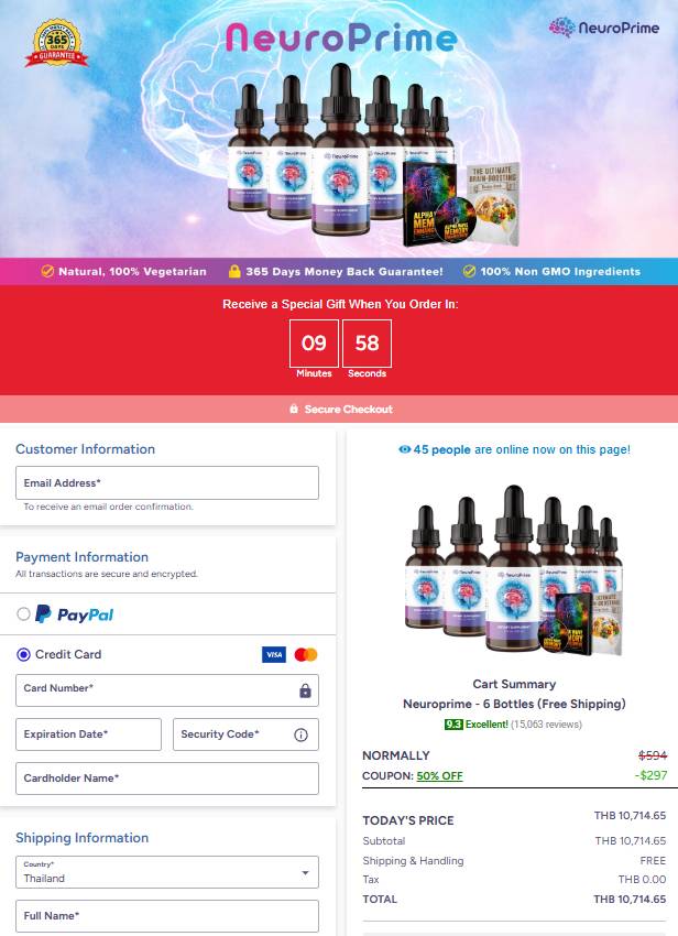 NeuroPrime Official Website Secure Order Page